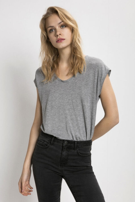 Pieces pcbillo tee lurex stripes noos